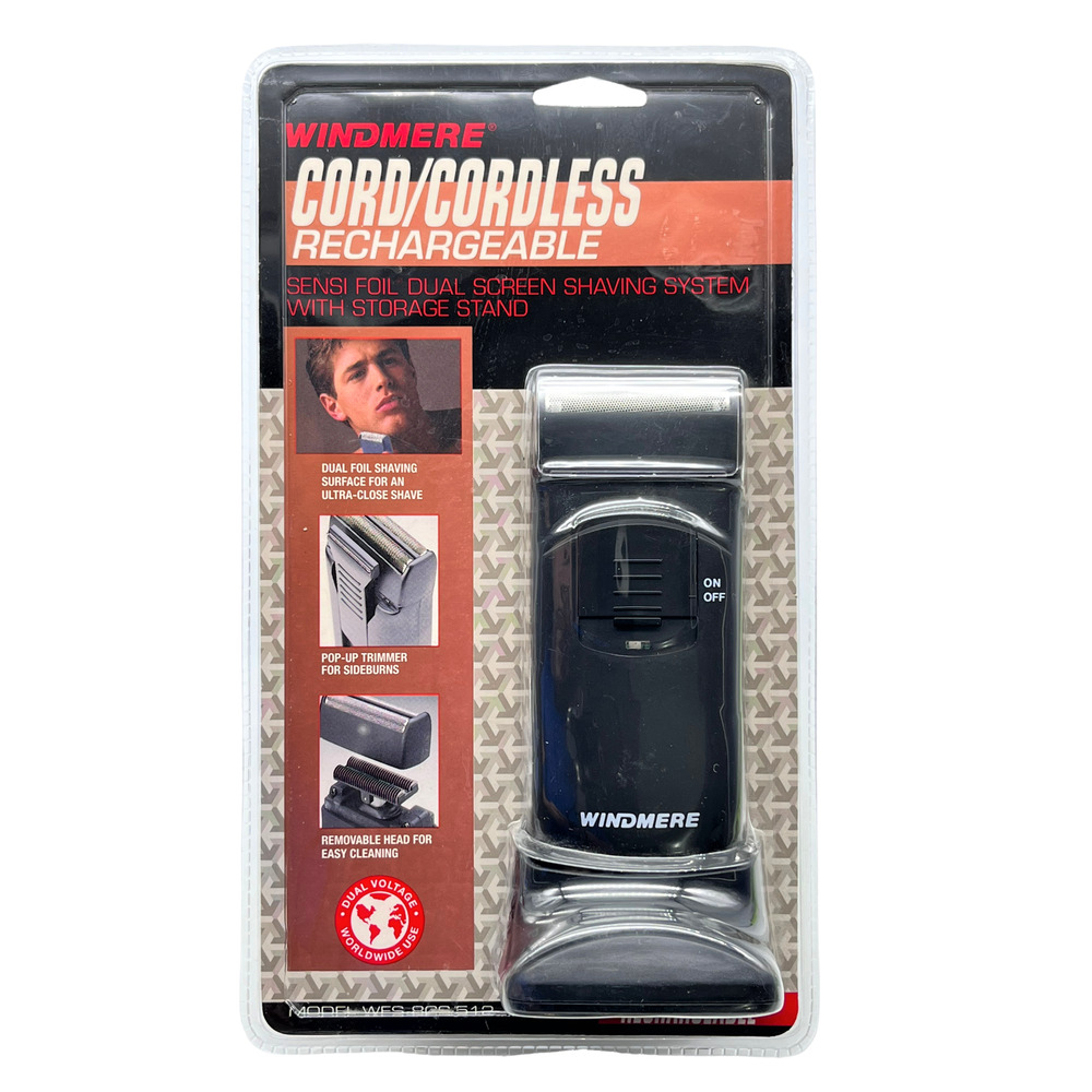 Windmere Shaving Cord/Cordless Rechargeable Sensi Foil Dual System WFS-8CS/512